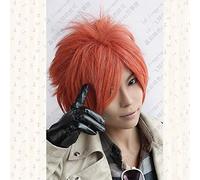 Ouran High School Host Club.Hikaru Hitachiin.599.Orange Red Short Shaggy Anime Cosplay Peluca, Cos Wig + Wig Cap