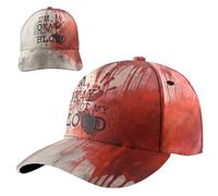 Ourdort Gorra de Béisbol Halloween Sangrientas, I'm Ok, It's Not My Blood, Sombrero de Béisbol de Sangre Unisex, Accesorio Cosplay para Fiestas de Terror y Disfraces