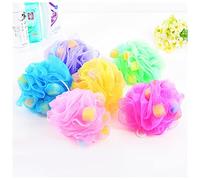 OURECO Cepillo De Baño Gran Ducha Suave Malla Espuma Esponja Exfoliante Exfoliante batón Burbuja Bola baño Flor con Esponja Cuerpo Limpiador de Piel baño Cepillos De Baño