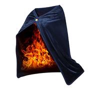 OURECO Manta eléctrica calentada, chal con calefacción USB, manta térmica inalámbrica, recargable, manta de franela lavable con 3 ajustes de calefacción para coche, oficina en casa, 100 x 70 cm, azul