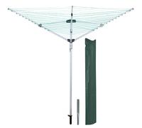 OurHouse Tendedero Giratorio de 4 Brazos con Recubrimiento en Polvo, Acero aleado, Gris, (40 M) UK