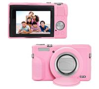 OURHZTB Funda de silicona compatible con cámara digital Canon Powershot G7X Mark III, funda protectora suave con cubierta de lente, carcasa antiarañazos con correa para la muñeca, Pink, Funda de