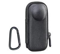 OURHZTB Funda de transporte compatible con Insta360 X5, mini funda portátil de viaje, funda protectora rígida con mosquetón para accesorios de cámara de acción Insta360 X5, Black