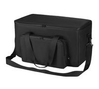 OURHZTB Funda de transporte para JBL PartyBox On The Go/Go 2 altavoces portátiles al aire libre, bolsa de almacenamiento con asa, bolsillos de dos capas para cargador, micrófono, accesorios de cable