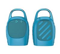 OURHZTB Funda protectora de silicona compatible con altavoz Bluetooth portátil JBL Clip 5, organizador de audio al aire libre, ligera y a prueba de golpes, carcasa suave (azul)