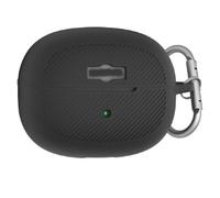 OURHZTB Funda protectora de silicona compatible con auriculares SHOKZ OpenDots ONE, suave, a prueba de golpes, anticaídas, funda protectora con llavero (negro)