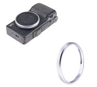 OURHZTB GR2 - Anillo decorativo de metal para cámara Ricoh GRII GR2, aleación de aluminio, accesorio decorativo para lente de cámara (gris)