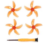 OURHZTB Hélices de paleta coloridas para DJI Neo, 4 cuchillas de hélice de 5 cuchillas compatibles con DJI NEO, hélice de reducción de ruido de liberación rápida, accesorios para drones (naranja)