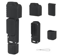 OURHZTB Pocket 4 - Funda protectora de silicona compatible con DJI Osmo Pocket 4, protector de lente de cámara, cubierta de pantalla, funda de agarre resistente a los arañazos, accesorios para la piel