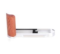 OURHZTB Soporte de metal en L para cámara digital Leica Q3 Q3 43 Q3 Monochrom Q2, agarre de madera antideslizante con soporte de trípode de liberación rápida tipo Arca (palisandro-plateado)