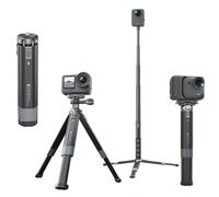 OURHZTB Trípode extensible de metal para Insta360 Ace Pro 2/GO Ultra/X5/X4/OSMO Action 6/5 Pro/4, mini trípode de palo selfie con interfaz de tornillo de 1/4 pulgadas para cámara de acción/cámara DSLR