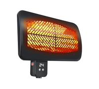 OURLINE | Estufa de Pared Halógena Purline HEATY GLEAM WALL - Calefactor de Exterior/Interior 2000 W con Cuarzo, Mando a Distancia, Temporizador 24 h, Cabezal Inclinable