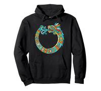 Ouroboros Quetzalcóatl Serpiente Emplumada Arte Maya Azteca Sudadera con Capucha