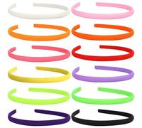 OuryTech Diademas para Mujeres, 12 Piezas Cintas Finas para Mujeres y Niñas, Cintas de Tela Antideslizantes y Cómodas, Accesorios para el Cabello Multicolor