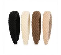OuryTech Diademas para Mujeres, 4 Piezas Diademas de Tela Cómodas con Accesorios para el Cabello para el Día a Día y Maquillaje
