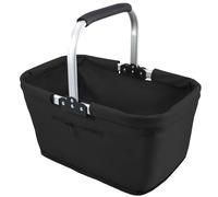 OuryTech Einkaufskorb, 26L Cesta de Compras Plegable, Resistente y Gran Capacidad, Ideal para Familia, Compras, Viajes y Camping (Negro)