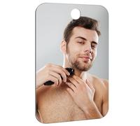 OuryTech Espejo de afeitar, espejo de ducha y espejo de afeitar para ducha, espejo a prueba de vaho para ducha, espejo de pared pequeño para colgar (30 x 20 cm)