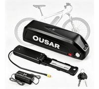 OUSAR Batería De Bicicleta Eléctrica, Batería Ebike 48V 13Ah De Litio con Cargador para Motores 50-1000W, Batería Tipo Hailong con Base De 5 Pines Y USB para Bicicleta Eléctrica Y Patinete