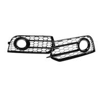 OUSDUO 8X0807681A 8X0807682A Malla Nido Abeja Cubierta Lámpara Luz Antiniebla Rejilla Luz Antiniebla Parrilla Parachoques Delantero Para A1 8X 2010-2014 (Glossy Black)