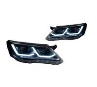OUSDUO Faro Delantero Para Tiguan 2007-2012 Con Mejora Faros LED Y Lente Proyector Luces Señal DRL
