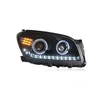 OUSDUO Faros Delanteros Para Toyota RAV4 2009-2012 Con Diseño Angel Eyes LED DRL Lente Proyector Lámpara Delantera DRL(HIgh and low beamLED)