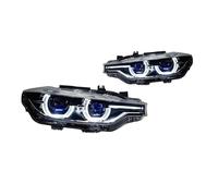 OUSDUO Faros LED Para Coche Delanteros DRL Lente Proyector Para Serie 3 F30 F35 F31 320I 325I 2013-2019(RHD,Halogen)