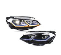 OUSDUO Faros LED Para VW Para Golf 7 MK7 VII 2013-2017 Conjunto Luces Intermitentes Secuenciales Delanteras No Compatible Con GTI Ni Xenón