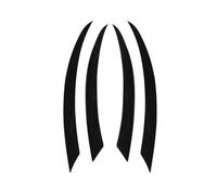 OUSDUO Rejilla Luz Antiniebla Embellecedor Ventilación Parachoques Delantero Cubierta Entrada Luz Antiniebla para Mercedes para Benz Clase C W205 C180 C200 Sports Modelo 2015-2018 (Glossy Black)