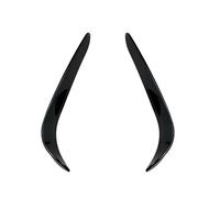 OUSDUO Rejilla Luz Antiniebla para Benz Clase C W205 C180 C200 C260 C43 AMG 2015-2018 Alerón Parachoques Delantero Cubierta Faro Antiniebla Kit Carrocería con Divisor Cuchilla Aire (Glossy black2)