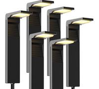 OUSFOT Luces Solares Led Exteriores Jardin 6 Kit 32 LED 2 Modos Temperatura de Color, Farolas Solares Impermeables IP65 para Jardín, Patio, Camino