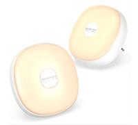 OUSFOT Luz Nocturna Infantil 2 pcs Batería Recargable de 1200mAh con Sensor Movimiento Lámpara Quitamiedos con Enchufe para Habitación de Bebé, Pasillos, Dormitorio, Escaleras, Sala