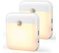 OUSFOT Luz Nocturna Infantil 36LED Luz Nocturna Sensor Movimiento 2 Piezas Luz nocturna Automática con Accesorio Magnético para la Habitación del Bebé,Pasillo,Cocina,Escalera,Sala de Estar