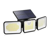 OUSFOT Luz Solar Exterior con Sensor de Movimiento, 180 Led Foco Solar Exterior, 3 Modos Rango de Illumination de 270° Luz Solar Exterior para Jardín, Garaje, Puertas Delanteras, Patio