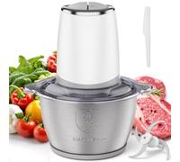 OUSFOT Picadora Electrica 1,8 L Picadora 500W Trituradora de Alimentos Con Recipiente de Acero Inoxidable 2 Velocidades Apto para Verduras,Carnes,Fruta,Cocina