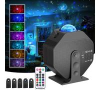 OUSFOT Proyector Estrellas 3 en1 Lámpara Proyector Galaxia con Control de Función de Temporizador Proyector Techo Proyector Galaxia Proyector de Cielo Estrellado para Fiesta, Cumpleaños