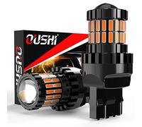 OUSHI 7443 T20 Bombillas LED, Ambar Amarillo 300% De Brillo 2600Lm, 992 W21/5W 7440 W21W Bombilla LED Para Luz De Marcha Atrás Luces De Señal De Giro De Freno Trasero, 2 Piezas