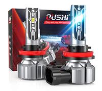 OUSHI Bombilla H11 LED 55W, H8 H9 LED Canbus Kit De Conversión De Luz Antiniebla Para Automóvil, Impermeable 12000LM Bombillas Para Luces Antiniebla, 6000K Xenón Blanco (2 piezas)