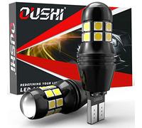 OUSHI Bombilla W16W T15 LED Canbus, 6500K Blanca 12V 24V 4000LM 3030 Chips 912 904 906 Bombillas De Luz De Marcha Atrás Con Respaldo LED (Paquete De 2)