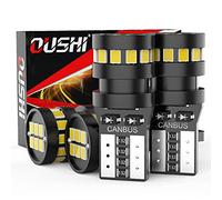 OUSHI Bombilla W5W T10 LED Canbus, 12V 194 168 2825 501 Bombillas El Interior Del Coche Domo Mapa Puerta Luces De Matrícula De Cortesía, 6500K Xenon Blanco (Paquete De 4)