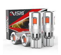 OUSHI W5W LED Canbus Bombillas Coche, T10 194 168 158 2825 Rojo Brillante 2835 SMD 12V Para Coches Luces De La Matrícula Posición Laterales Iluminación Interior Luces Laterales (Paquete de 4)