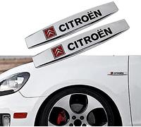OUSIKA 2 Pegatinas Metal 3D para Coche, Calcomanías Emblema Ventana Lateral Puerta Lateral, Estilo Emblema Maletero Trasero Capó, para Citroen C1 C4 Cactus C3 Berlingo C5 Saxo