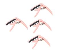 OUSIKA 4 piezas Clip-on Picks Abrazadera Accesorio Clásico en Sintonizador Reemplazo Rosa Acústico Rápido Cambio eléctrico Capo Mandolina Metal y Bajo Electirc Guitarra Guitarras Ereplacement - for Cl
