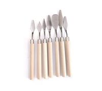 OUSIKA 7 unids/set pintura al óleo de acero inoxidable artista artesanía espátula paleta mezcla raspador herramientas de arte Colores