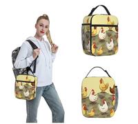 OUSIKA A Brood of Chickens - Lonchera para mujeres y hombres, reutilizable, aislada, bolsa de almuerzo de viaje, bolsa de almuerzo portátil para el trabajo, picnic, camping