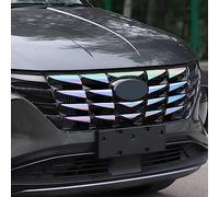 OUSIKA ABS, Tira Ajuste Rejilla Delantera de Coche, Cubierta Protectora de Rejilla 3D, Accesorios Decoración de Modificación Exterior, para Hyun-dai Tucson NX4 2021 2022