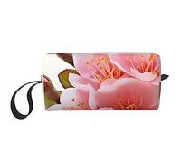 OUSIKA Blossom - Bolsas de cosméticos para mujer, bolsa de maquillaje portátil, bolsa de almacenamiento de viaje, bolsa de recepción diaria, bolsa de aseo de gran capacidad, color blanco, talla única,