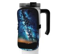 OUSIKA Bolsa de mano para botella de agua con estampado de estrellas, bolsa de mano, bolsa de accesorios para botellas de bebidas, bolsa con cremallera, bolsa para cinturón para hombres y mujeres