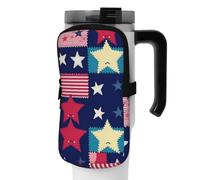 OUSIKA Bolsa de mano para botella de agua con estampado de estrellas, bolsa de mano, bolsa de accesorios para botella de bebidas, bolsa con cremallera, bolsa para cinturón para hombres y mujeres,