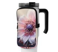 OUSIKA Bolsa de mano para botella de agua con estampado de flores y flores, bolsa de mano, bolsa de accesorios con cremallera, bolsa para cinturón para hombres y mujeres