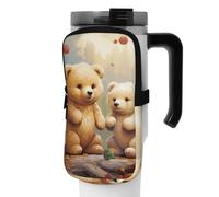 OUSIKA Bolsa de mano para botella de agua con estampado de osos lindos osos, bolsa de mano, bolsa de accesorios con cremallera, bolsa de cinturón para hombres y mujeres